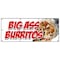 Signmission BIG A* BURRITOS BANNER SIGN huge large extra enormous meal mexican eat B-96 Big A Burritos - alternate 1